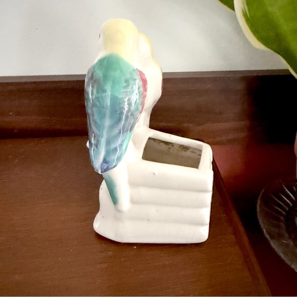 Vintage Parakeet Planter Palm Beach Regency Bird Parrot Planter Mini Succulent - Picture 6 of 13